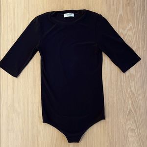 Protagonist Black Thong Bodysuit